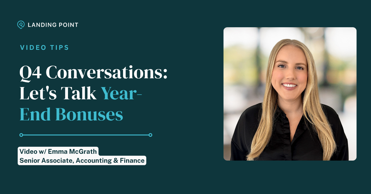 Emma McGrath - Year-end bonuses