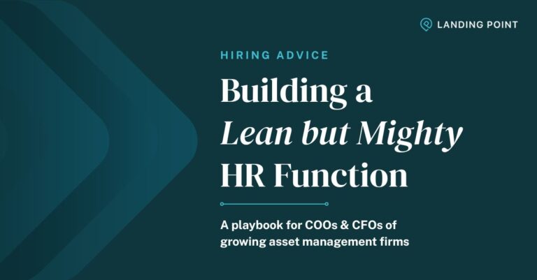 Building a Lean but Mighty HR Function