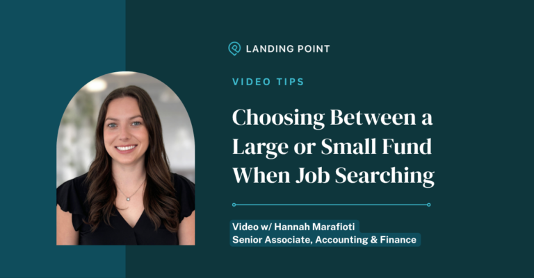 Choosing Between a Large or Small Fund When Job Searching